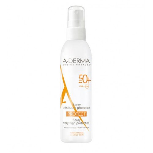 A-Derma Protect Spray Solar Corpo SPF50+ pele frágil ao sol 200ml