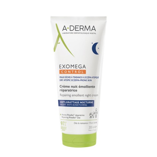 A-Derma Exomega Control Creme de Noite Emoliente Reparador 200ml