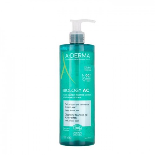 A-Derma Biology AC Gel Espuma de Limpeza Purificante 400ml