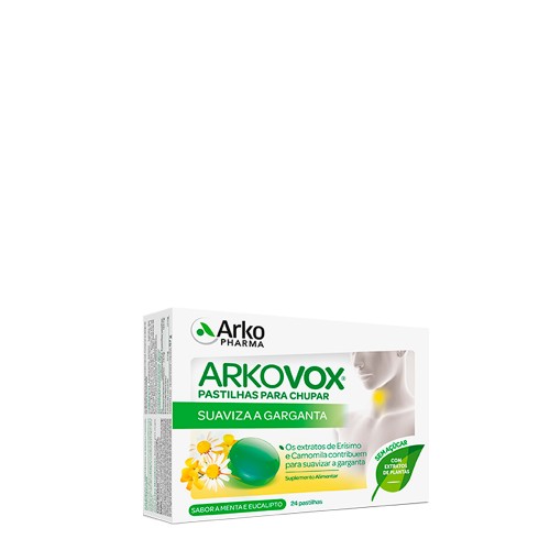 Arkovox Menta e Eucalipto Suplemento Alimentar 24 pastilhas para chupar