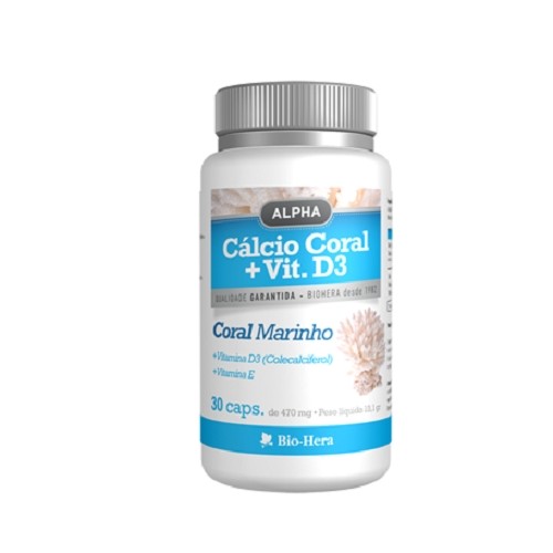 Alpha Cálcio Coral + Vit. D3 30 cápsulas
