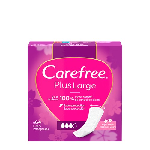 Carefree Plus Large Pensos Diários 64 unidades