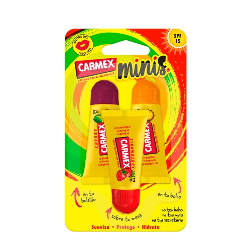 Carmex Minis Bálsamo Labial Hidratante SPF15 3x5g