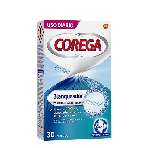 Corega Branqueador Uso Diário 30 pastilhas