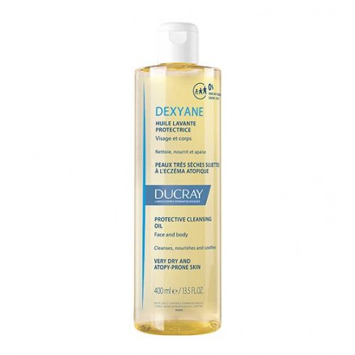 Ducray Óleo de Limpeza Protetor DEXYANE, pele muito seca com tendência a eczema atópico 400 ml