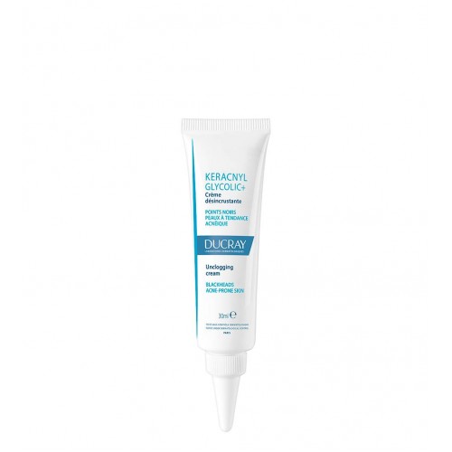 Ducray Creme desincrustante Keracnyl Glycolic +, elimina pontos negros e borbulhas a partir de 48 horas 30 ml