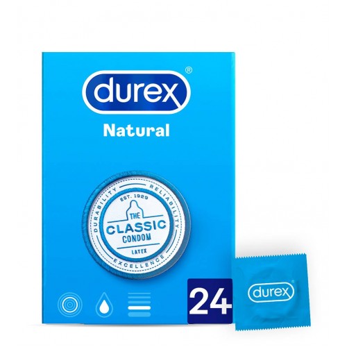 Durex Natural Plus 24 Preservativos