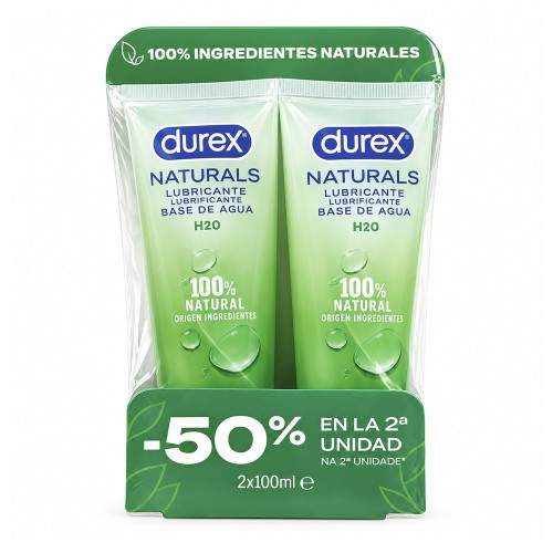 Durex Naturals Lubrificante H2O 2x100ml