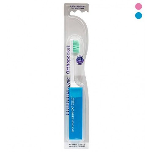 Elgydium Clinic Orthopocket Escova de Dentes Ortodôntica Viagem