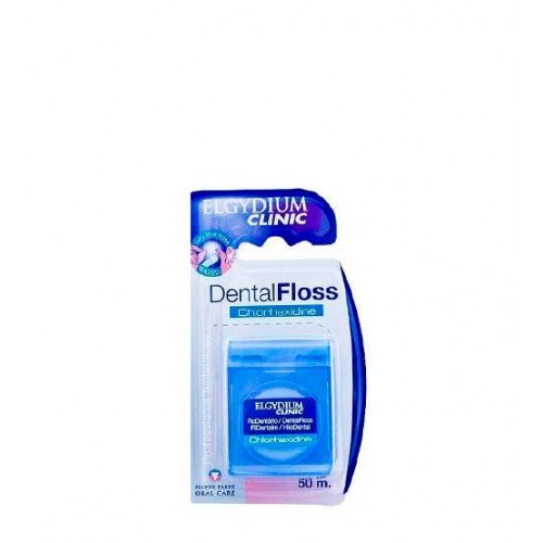 Elgydium Clinic Fita Dentária com Clorohexidina Sem Aroma 50m