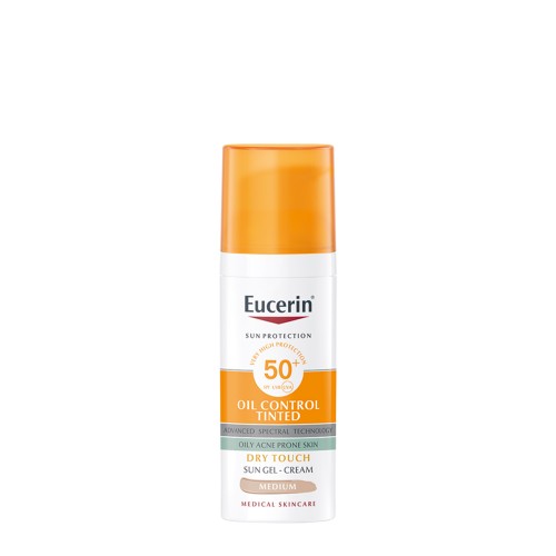 Eucerin Sun Oil Control Tinted Gel-Creme Toque Seco Médio FPS50+ 50ml