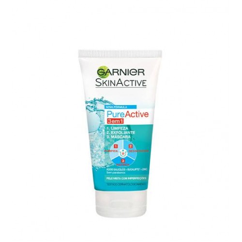 Garnier Pure Active Máscara 3 em 1 150ml