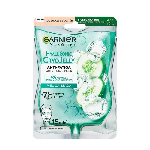 Garnier Máscara de Tecido Aloe Hialurónico CryoJelly Anti-Fadiga 27g