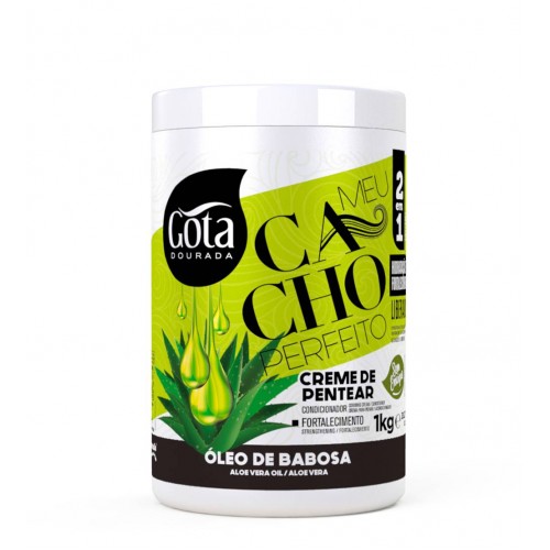 Gota Dourada Meu Cacho Perfeito Creme De Pentear Óleo Babosa 1kg 