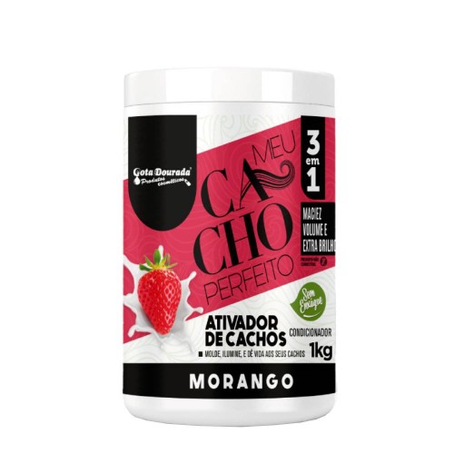 Gota Dourada Meu Cacho Perfeito Ativador de Cachos Morango 1kg