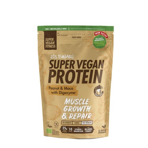 Iswari Super Vegan Protein Bio Amendoim e Maca 400g