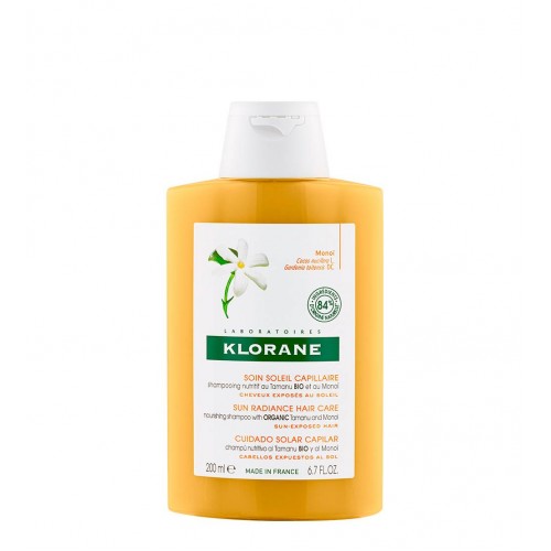 Klorane Tamanu BIO e Monoï Champô Nutritivo cabelo exposto ao sol 200ml