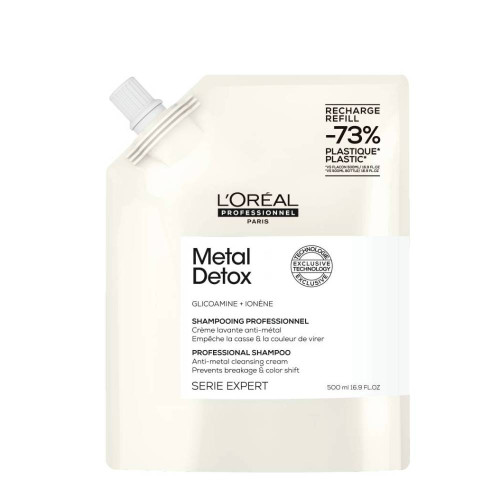 L'Oréal Metal Detox Shampoo para Cabelo Danificado Recarga 500ml