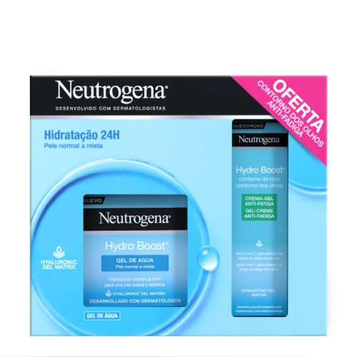 Neutrogena Hydro Boost Hidratante Facial Gel de Água 50ml + Oferta Contorno de Olhos Anti-Fadiga Gel Creme 15ml