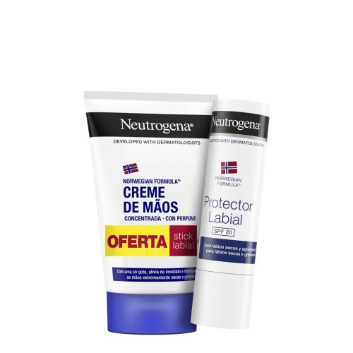 Neutrogena Fórmula Norueguesa Creme Mãos Concentrado 50ml + OFERTA Stick Labial