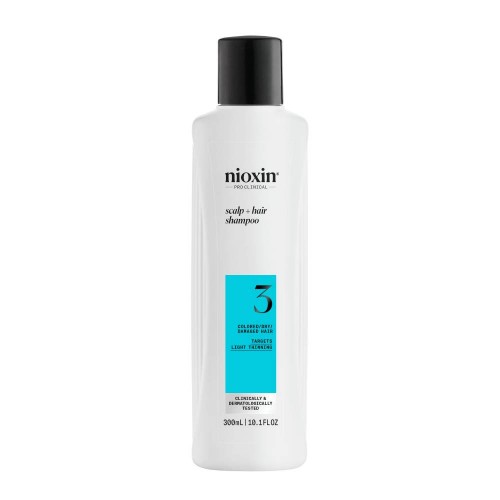 Nioxin Sistema 3 Shampoo para Cabelo com Coloração com Perda de Densidade Ligeira 300ml