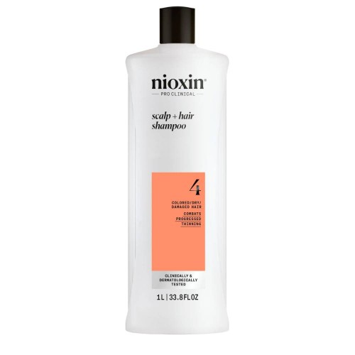Nioxin Sistema 4 Shampoo para Cabelo com Coloração com Perda de Densidade Avançada 1000ml