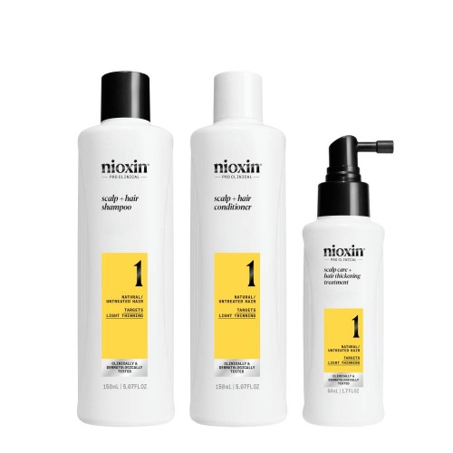 Nioxin Sistema 1 para Cabelo Natural com Perda de Densidade Ligeira Pack