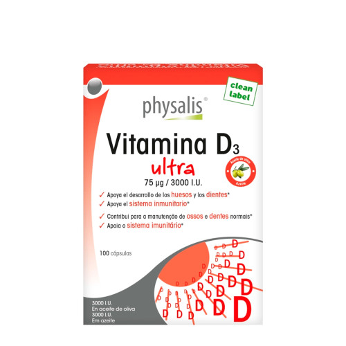 Physalis Vitamina D3 Ultra 100 cápsulas