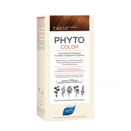 Phyto Color 7.43 Louro Acobreado Dourado